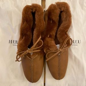 Tilla Shearling Tan Shoe